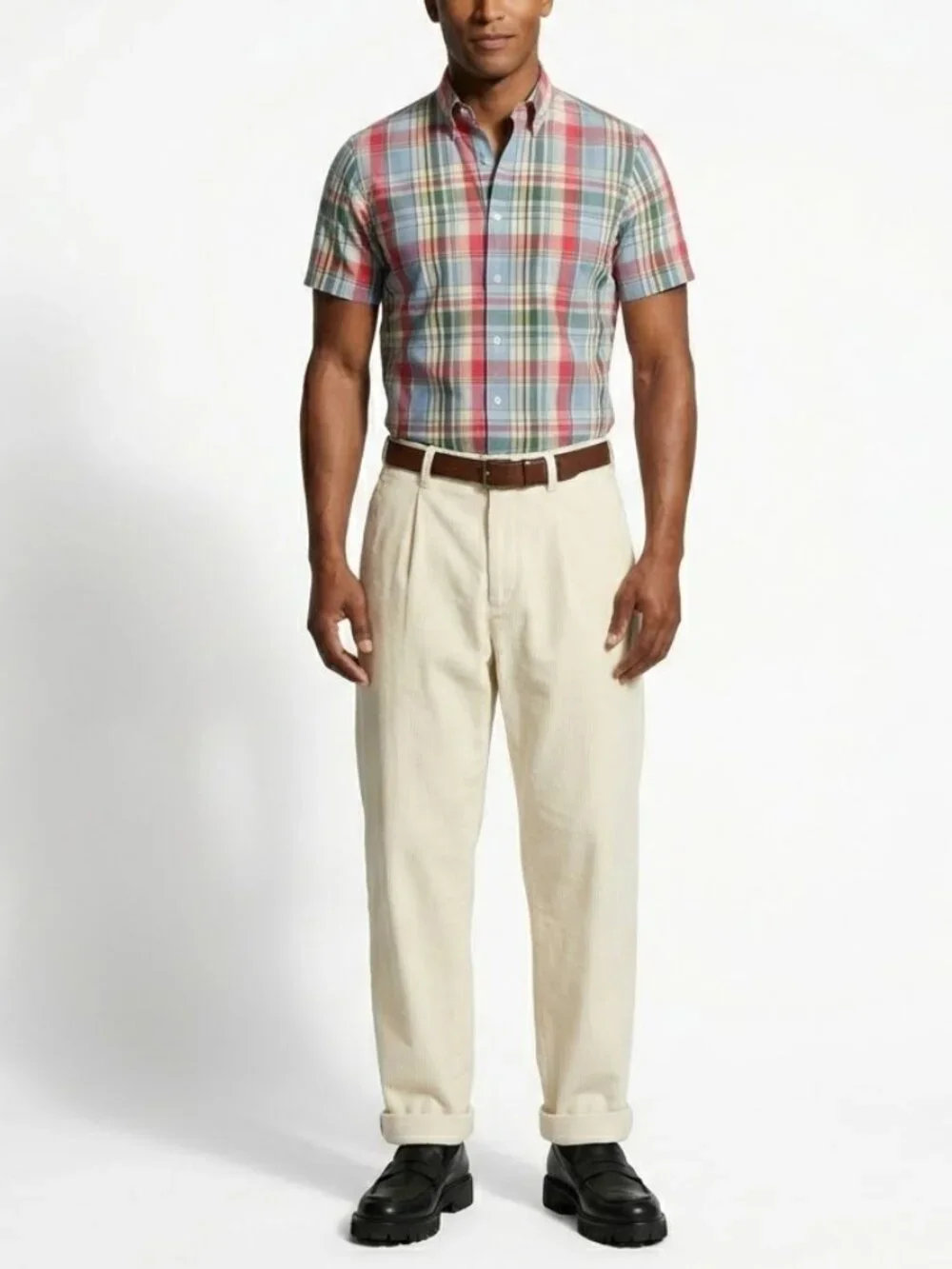 Banana Republic Prepster Plaid Shirt S Pink Blue Green Country Club Core Madras